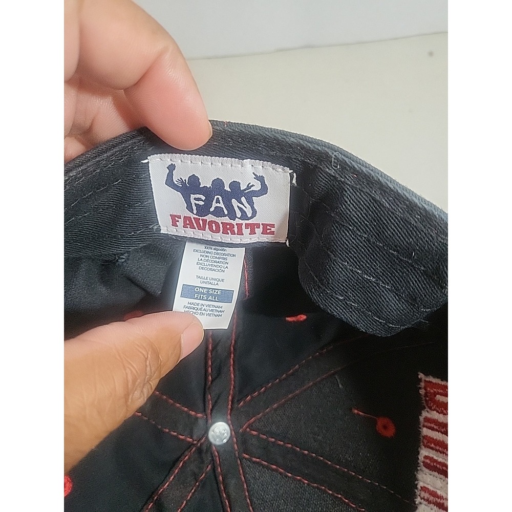 Georgia Bulldogs Fan Favorite Black Baseball Cap Red Spellout NCAA Football Hat - Picture 7 of 7